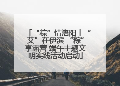 “粽”情洛阳丨“艾”在伊滨 “粽”享露营 端午主题文明实践活动启动