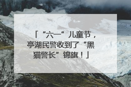 “六一”儿童节，亭湖民警收到了“黑猫警长”锦旗！
