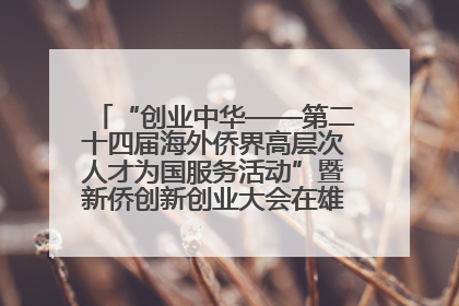 “创业中华——第二十四届海外侨界高层次人才为国服务活动”暨新侨创新创业大会在雄安新区开幕