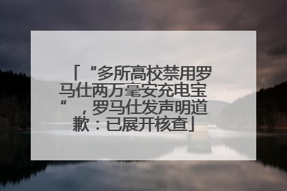 “多所高校禁用罗马仕两万毫安充电宝”，罗马仕发声明道歉：已展开核查