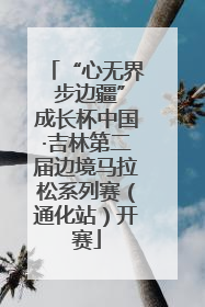 “心无界 步边疆”成长杯中国·吉林第二届边境马拉松系列赛（通化站）开赛
