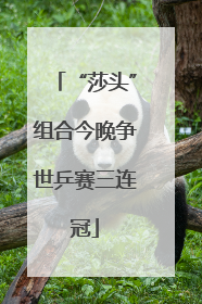 “莎头”组合今晚争世乒赛三连冠