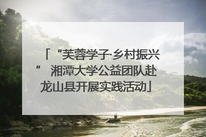 “芙蓉学子·乡村振兴” 湘潭大学公益团队赴龙山县开展实践活动