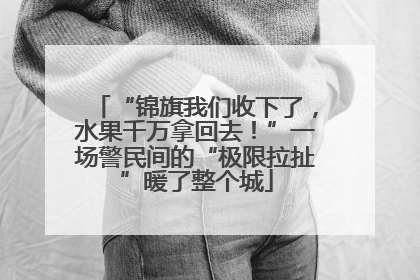 “锦旗我们收下了，水果千万拿回去！”一场警民间的“极限拉扯”暖了整个城