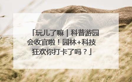 玩儿了嘛｜科普游园会收官啦！园林+科技狂欢你打卡了吗？