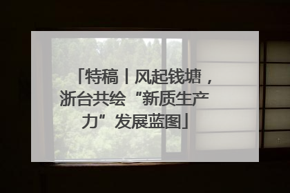 特稿丨风起钱塘，浙台共绘“新质生产力”发展蓝图