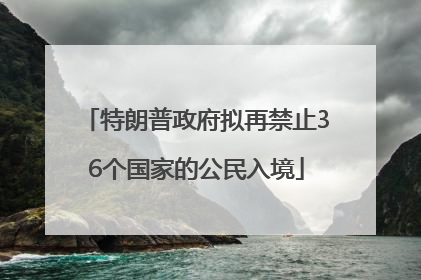 特朗普政府拟再禁止36个国家的公民入境