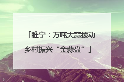 睢宁：万吨大蒜拨动乡村振兴“金蒜盘”