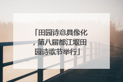 田园诗意具像化，第八届都江堰田园诗歌节举行