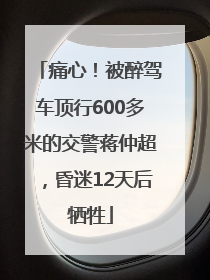 痛心！被醉驾车顶行600多米的交警蒋仲超，昏迷12天后牺牲