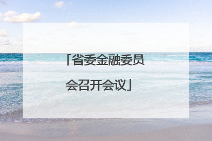 省委金融委员会召开会议