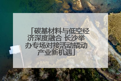 碳基材料与低空经济深度融合 长沙举办专场对接活动撬动产业新机遇