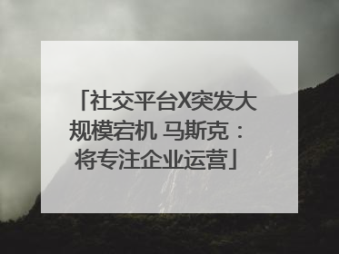 社交平台X突发大规模宕机 马斯克：将专注企业运营