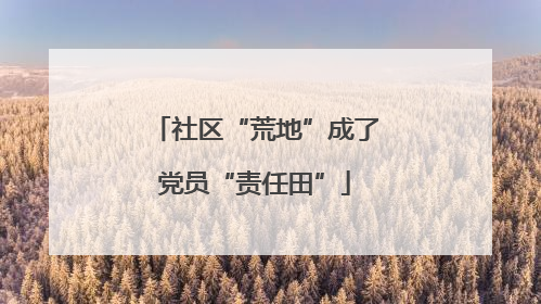社区“荒地”成了党员“责任田”
