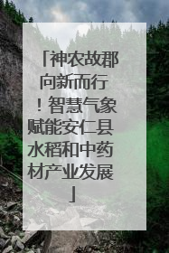 神农故郡 向新而行！智慧气象赋能安仁县水稻和中药材产业发展