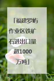 福建罗屿作业区铁矿石进出口量超1000万吨