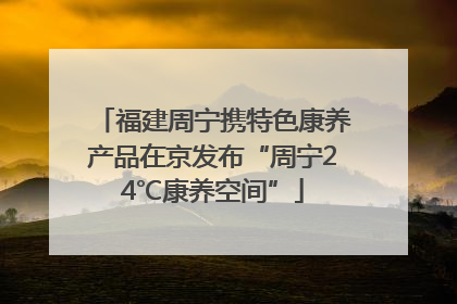 福建周宁携特色康养产品在京发布“周宁24℃康养空间”