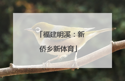 福建明溪：新侨乡新体育