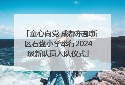 童心向党 成都东部新区石盘小学举行2024级新队员入队仪式