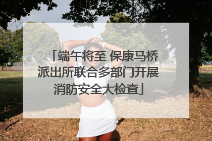 端午将至 保康马桥派出所联合多部门开展消防安全大检查