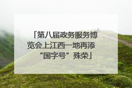 第八届政务服务博览会上江西一地再添“国字号”殊荣