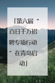 第六届“百日千万招聘专项行动”在青岛启动