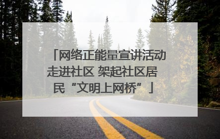网络正能量宣讲活动走进社区 架起社区居民“文明上网桥”