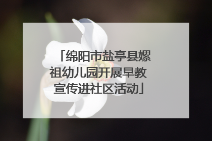 绵阳市盐亭县嫘祖幼儿园开展早教宣传进社区活动