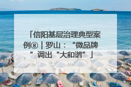 信阳基层治理典型案例⑧｜罗山：“微品牌”调出“大和谐”
