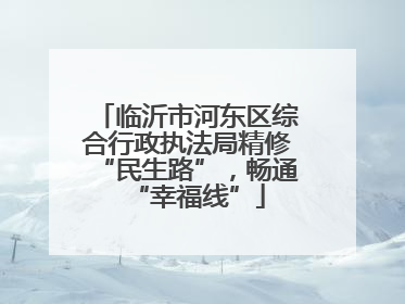 临沂市河东区综合行政执法局精修“民生路”，畅通“幸福线”