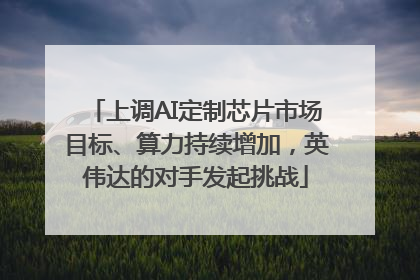 上调AI定制芯片市场目标、算力持续增加，英伟达的对手发起挑战