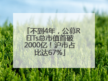 不到4年，公募REITs总市值首破2000亿！沪市占比达67%
