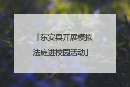 东安县开展模拟法庭进校园活动
