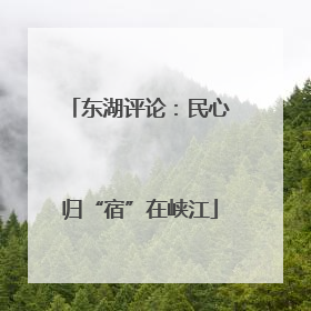 东湖评论：民心归“宿”在峡江