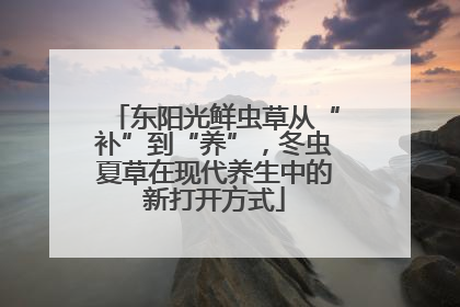 东阳光鲜虫草从“补”到“养”，冬虫夏草在现代养生中的新打开方式