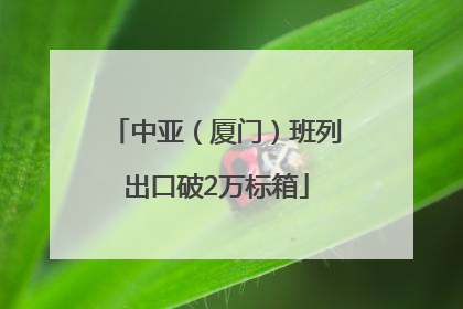 中亚（厦门）班列出口破2万标箱
