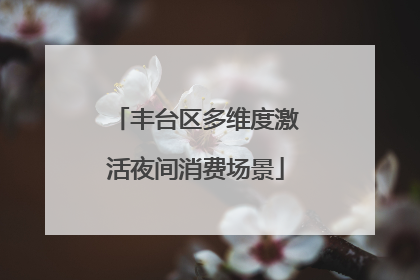 丰台区多维度激活夜间消费场景