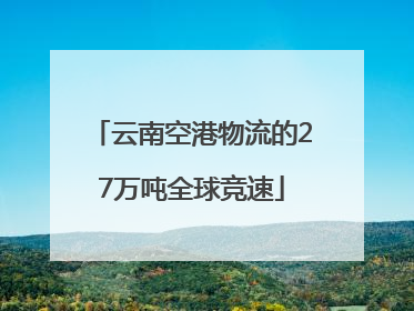 云南空港物流的27万吨全球竞速