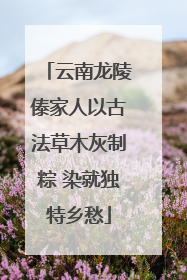 云南龙陵傣家人以古法草木灰制粽 染就独特乡愁