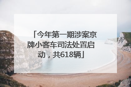 今年第一期涉案京牌小客车司法处置启动，共618辆