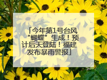 今年第1号台风“蝴蝶”生成！预计后天登陆！福建发布暴雨警报