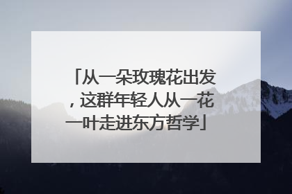 从一朵玫瑰花出发，这群年轻人从一花一叶走进东方哲学