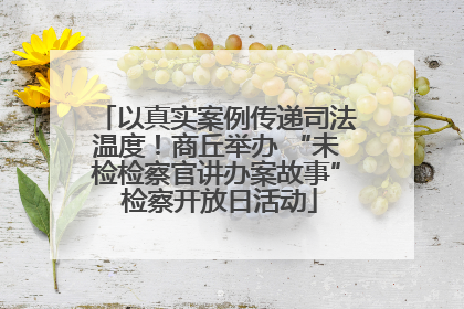 以真实案例传递司法温度！商丘举办 “未检检察官讲办案故事” 检察开放日活动