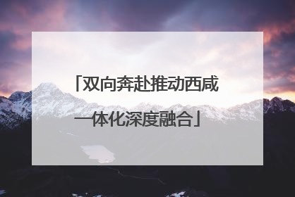 双向奔赴推动西咸一体化深度融合