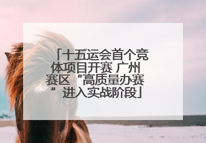 十五运会首个竞体项目开赛 广州赛区“高质量办赛”进入实战阶段
