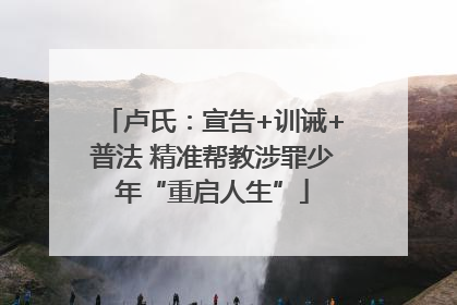 卢氏：宣告+训诫+普法 精准帮教涉罪少年“重启人生”