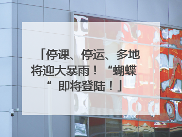 停课、停运、多地将迎大暴雨！“蝴蝶”即将登陆！