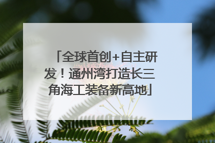 全球首创+自主研发！通州湾打造长三角海工装备新高地
