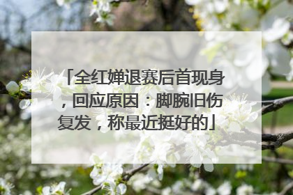 全红婵退赛后首现身，回应原因：脚腕旧伤复发，称最近挺好的