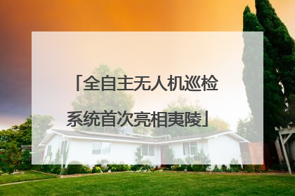全自主无人机巡检系统首次亮相夷陵